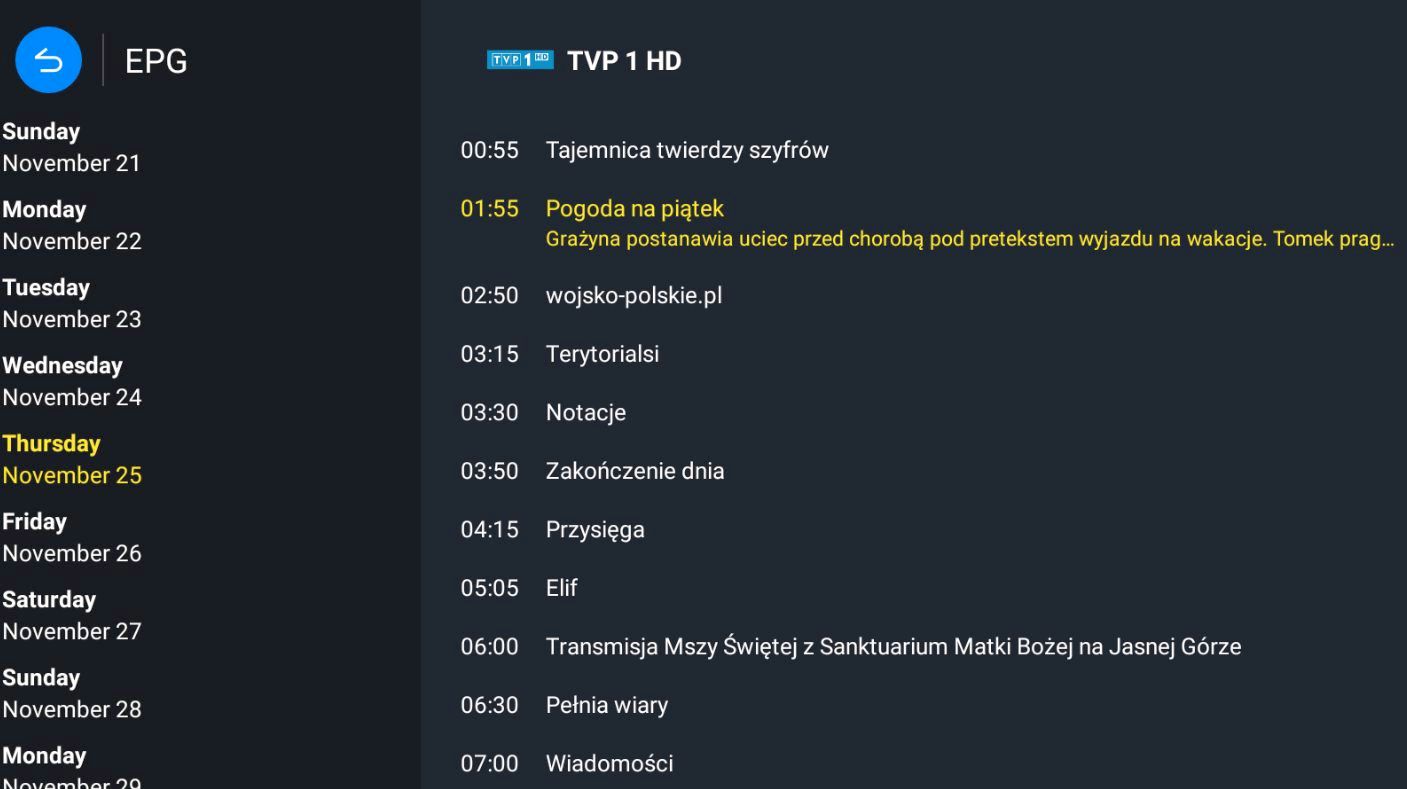 EPG programu